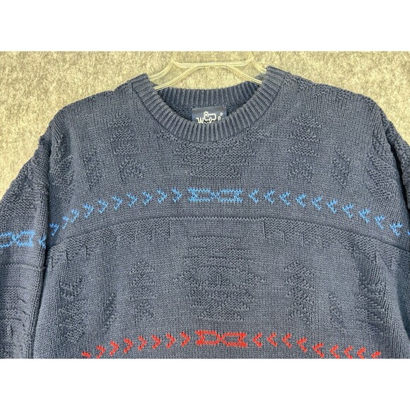 VTG Woolrich Sweater Men's Sz XL Crewneck Southwest Aztec Cabincore Grandpa - Picture 2 of 11